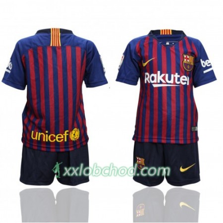 Fotbalové dresy FC Barcelona Dětské Domácí Dres 2018/19 Krátký Rukáv